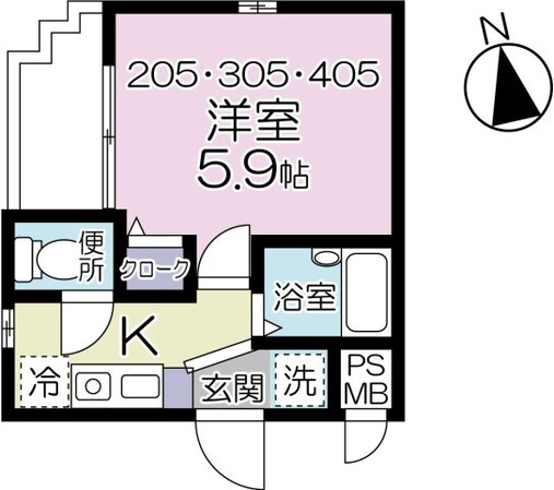 グルワール代田橋の物件間取画像